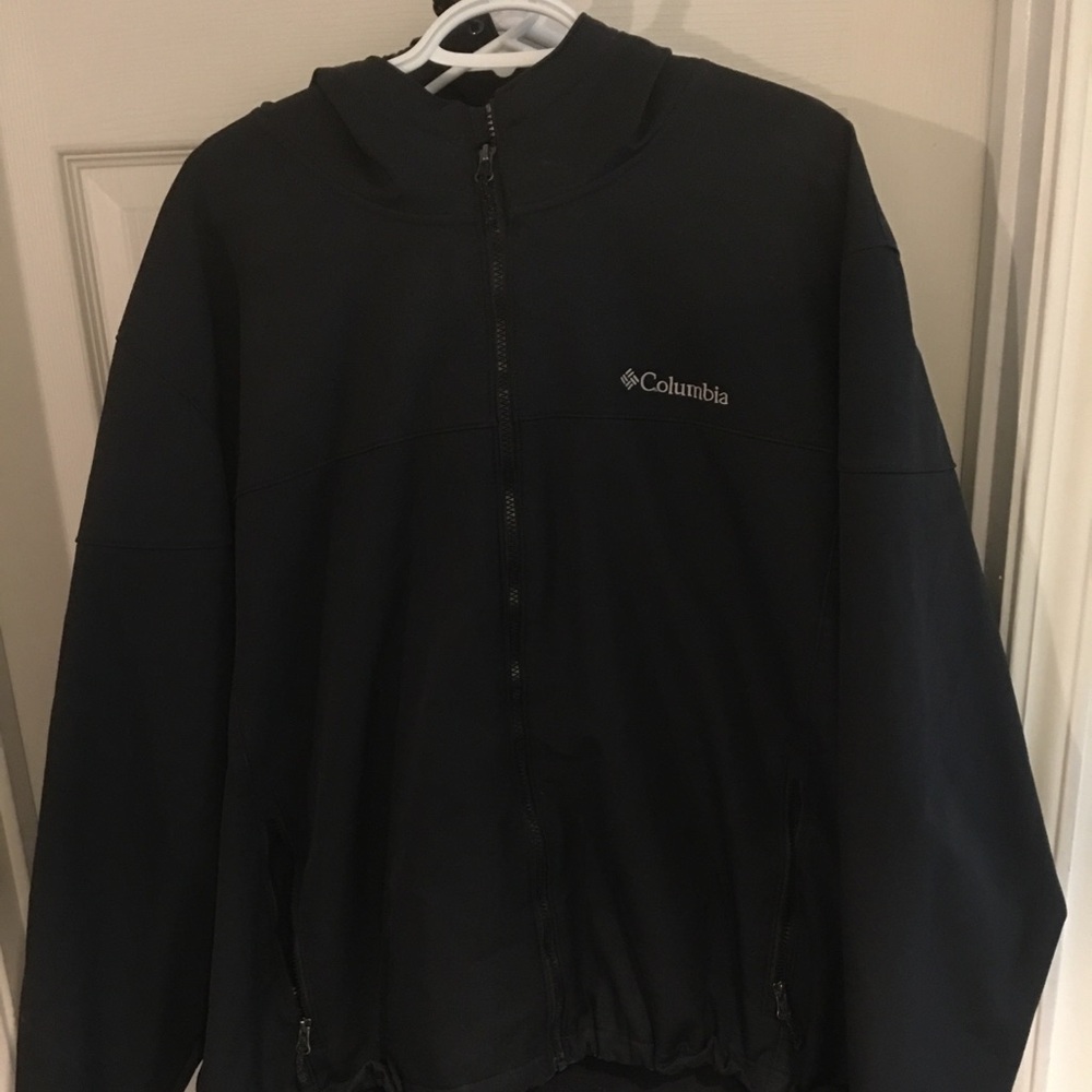 Columbia Men's Black Full-Zip Omni-Shield Hooded Jacket Size-2XL
